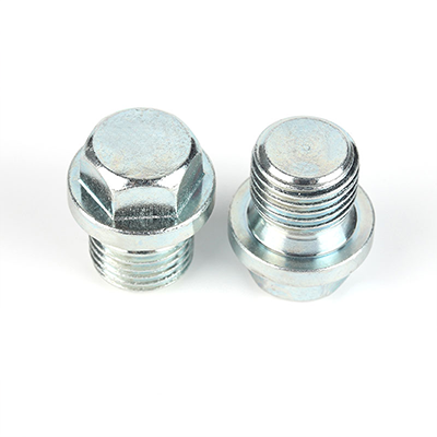 碳鋼藍白鋅外六角帶介螺塞DIN910